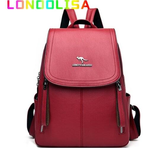 New Ladies Designer Backpack High Quality Pu Leather Women Bag Fashion Simple School Bags Casual Large Capacity Travel Backpacks