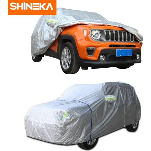 SHINEKA Car Covers For Jeep Renegade Car Outdoor Rainproof Dustproof Sun UV Protection Cover Accessories For Jeep Renegade 2015