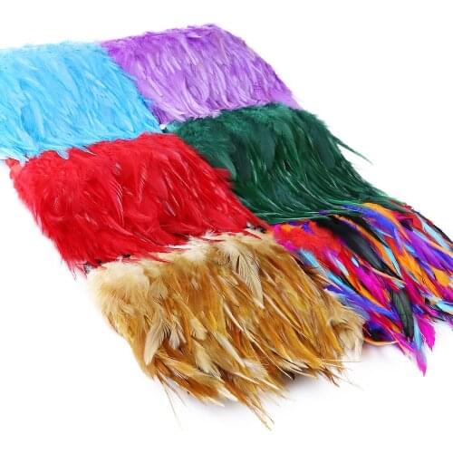 10-15CM Natural Rooster Feathers Trim Wedding Decoration Carnival Needlework Accessories Chicken Plumes Ribbon Crafts Wholesale