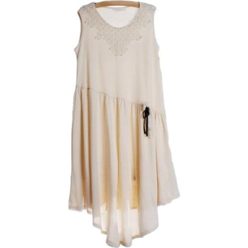 Embroidery floral abiti donna beach abbigliamento donna abiye linen vintage retro indian vintage women summer spring dress