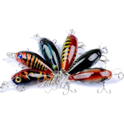 1pc 4.5cm 4g Fishing Lure Crank Bait Diving Depth 0.1-0.3m Lake River Fishing Wobblers Carp Hard Fishing Baits