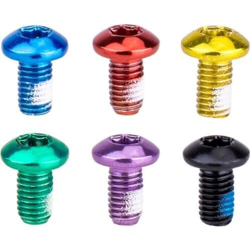 12Pcs ZTTO Non-slip Colorful T25 M5x10 Bicycle Disc Screws Brake Rotor for Road Mountain Bike Bicycle Disc Screws Brake Rotor fo