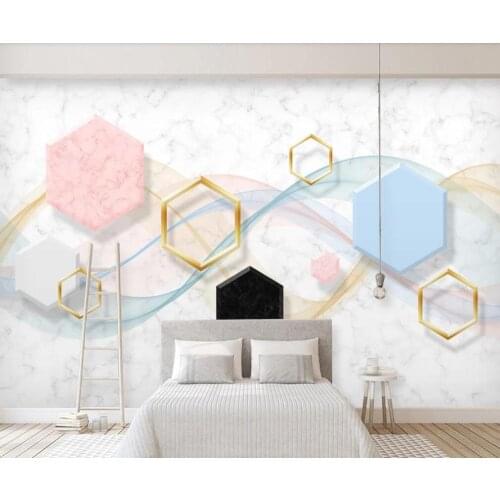Custom 3D wallpaper mural Nordic modern contracted abstract 3D geometry TV background wall painting decorative painting