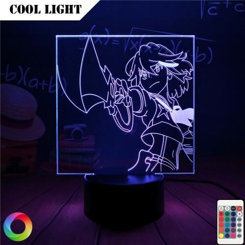 3D Led Night Light Ryuko Matoi Lamp for Bedroom decoration Birthday Gift Kill La Kill Ryuko Light Acrylic 3d Lamp Anime