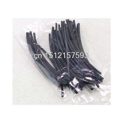 50pcs 6mm(ID) length 10cm Black Insulation Heat Shrink Tubing Wire Cable Wrap