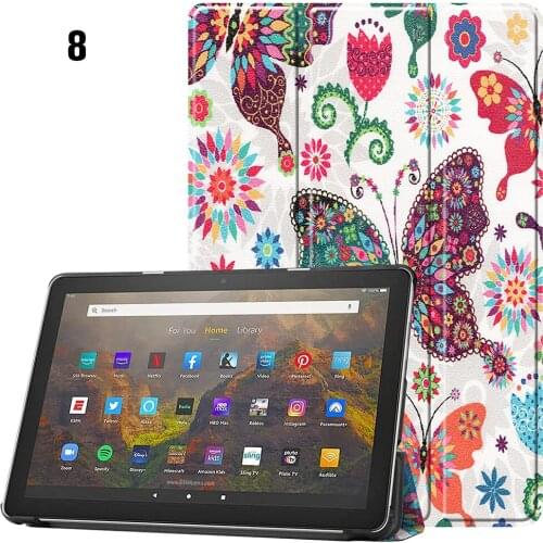 Tablet Case for All-New Kindle Fire HD 10 2021 Slim Lightweight Tri-fold Shell Multi-Angle Stand Cover