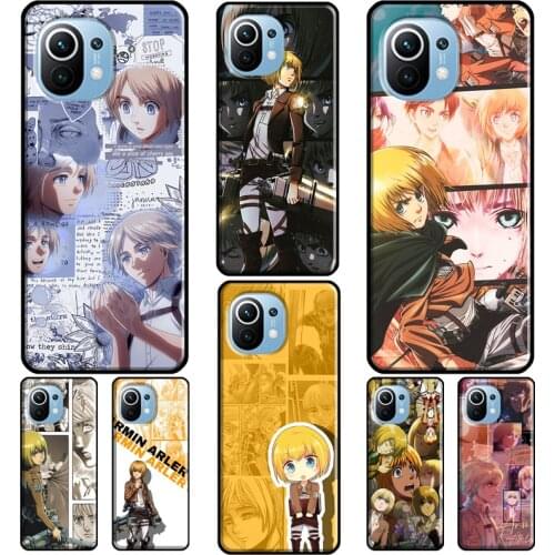 Shingeki No Kyojin Armin Arlert Anime For POCO X3 Pro F3 F2 M3 Pro Case For Xiaomi Mi 11 Ultra Mi 9 10 Lite Mi 10T 9T Pro Coque
