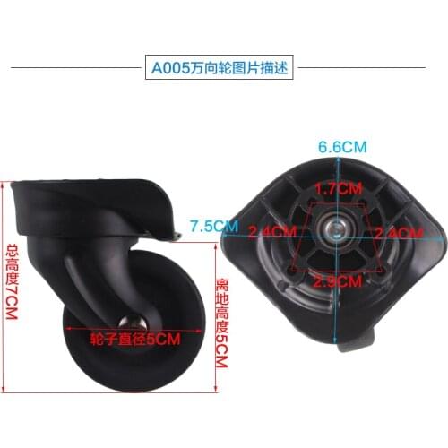 French Ambassador delsey suitcase luggage wheel accessories anti-fall trolley case compression universal wheel universal wear