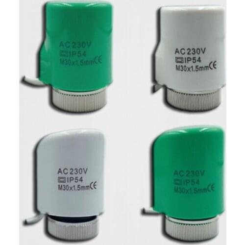 230V NO NC electric thermal actuator valve head for thermostat manifold underfloor heating radiator normally opened closed