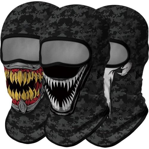 Venom Punisher Balaclava Camo Neck Gaiter Sport Cycling Scarf Bandana Motorcycle Full Face Cover Helmet Liner Ski Mask Women Men