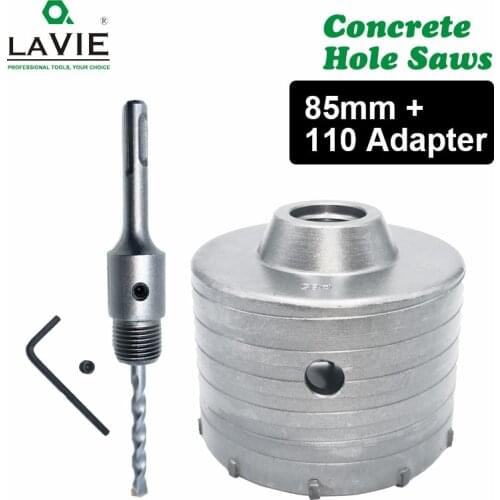 LA VIE 1 set SDS PLUS 85mm Concrete Hole Saw Electric Hollow Core Drill Bit Shank 110mm Cement Stone Wall Air Conditioner Alloy