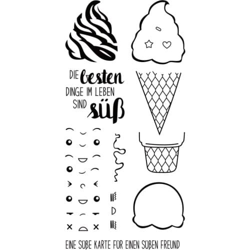 German word Transparent Clear stamp and cutting dies DIY Silicone Seals Scrapbooking /Card Making/Photo Album Decoration