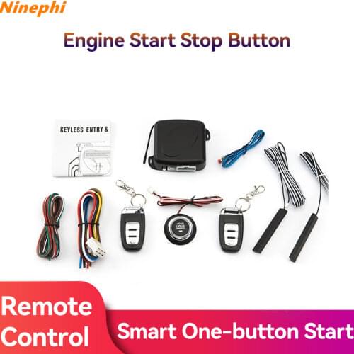 OkeyTech 12V SUV Universal Car Alarm One Button Smart Start/stop Keyless Entry remote control Engine Anti-theft System C6