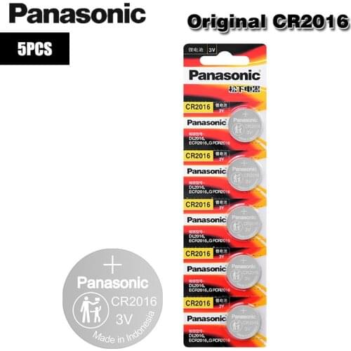 PANASONIC cr2016 5PCS original brand new battery for 3v button cell coin batteries for watch computer cr 2016 For Toys