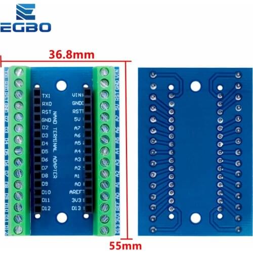 1PCS NANO V3.0 3.0 Controller Terminal Adapter Expansion Board NANO IO Shield Simple Extension Plate For Arduino AVR ATMEGA328P