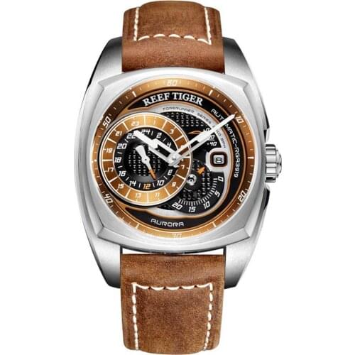 Luxury wrist watch for men,mens automatic watches Reef Tiger sport clock man mechanical wristwatch waterproof relogio masculino
