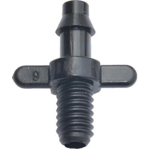 50Pcs 4/7 mm Threaded connector 1/4"irrigation connector barbed joint drip irrigation 4/7mm hose plastic hose barb fittings