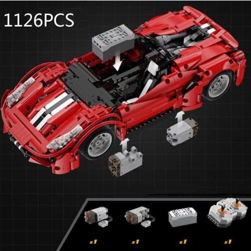 Technical 2.4Ghz radio Remote control building block 1:12 scale horse logo italia Ferra 488 super sport car rc toy collection