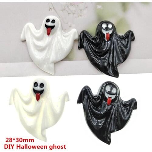 20pcs/lot DIY resin Halloween ghost for kids hair clothes accessories resin cabochons resin charms