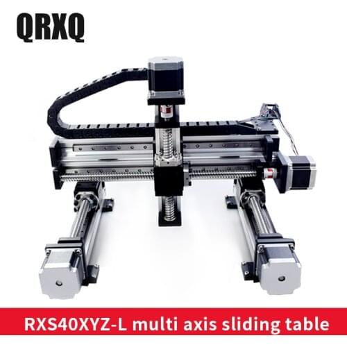 XYZ Automatic Gantry Robot CNC Linear Module Guide Ball Screw Rail Slide Motion Actuator Workbench Robotic Arm Z Axis 100 mm