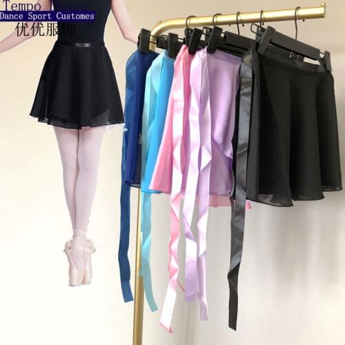 Ballet Dance Skirt Adult Children Chiffon Pure Color Floral Print Practice Leotard Dance Dress Women Ballet Dancing Dress