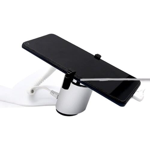 Mobile cell phone display security stand burglar alarm Iphone samsung anti-teft holder for retail exhibition with clamp