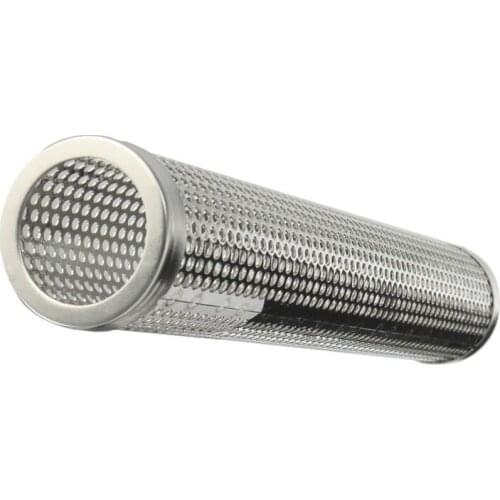 HOT-Round BBQ Grill Hot Cold Smoking Mesh Tube Smoke Generator Stainless Steel Smoker Wood Pellet Kitchen Outdoors Barbecue Su