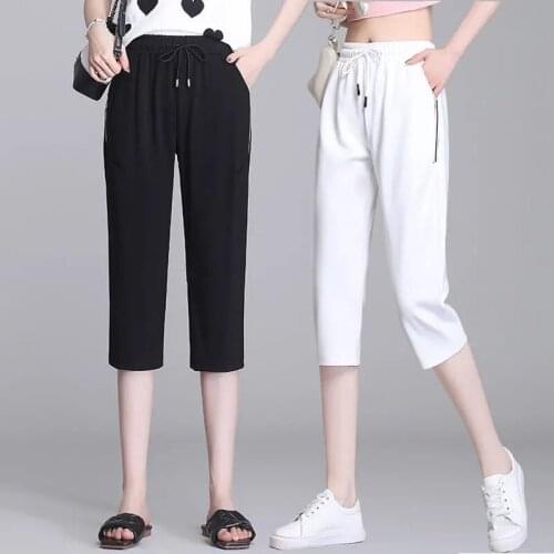 Women Breeches Leggings Workout Leggings Cotton Elastic Waist Casual Solid Spring Summer Modal Leggings Stretch Pants Cheap