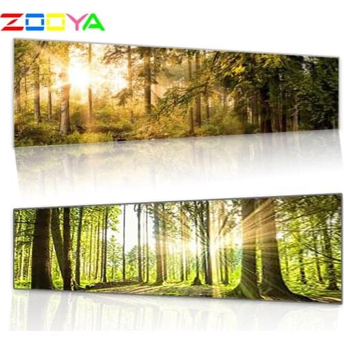 ZOOYA Diamond Embroidery Cross stitch Wall Sticker Home Decor Diamond Painting sunshine under the road Full circular SP066