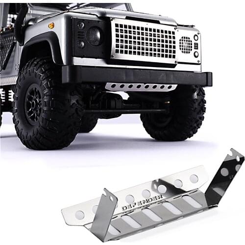 DJ RC Car Chassis Front Guard Plate for Mangniu Defender D90 Modified Parts Front Bumper Stainless Steel Bottom Guard