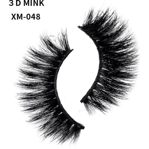 1 Pair Stocked 3D Mink Lashes Custom Eyelash Packaging 100% Handmade Siberian Mink Lashes