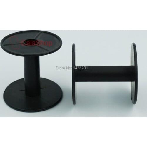 10 Pcs / Lot Black White 60mm x 60mm Empty Bobbin Round Hard Plastic Wire Spools Ends for ribbon