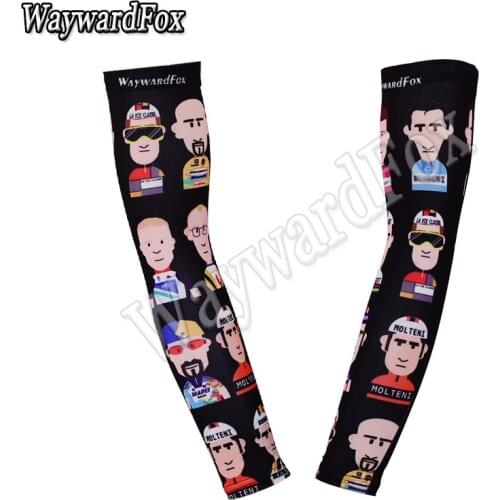 2019 new Men Cycling Running Bicycle UV Sun Protection Cuff Cover Protective black Retro Bike Sport Arm Warmers Sleeves