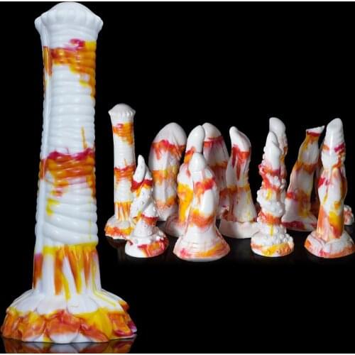 2021 Silicone Horse Dog Dildos Butt Plug Animal Dragon Penis Sucker Realistic Penis Anus Beads Adult Anal Sex Toys For Women Men