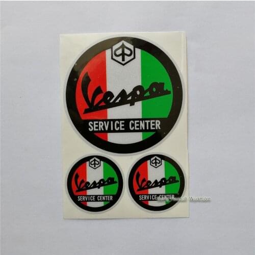 3pcs/lot Italy flag sticker for Vespa motorcycle vinyl stickers motocross decals racing scooter for ATV superbike dirt bike