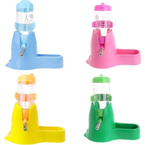 3 in 1 Pet Hamster Water Bottle Food Container Drinking Feeding Rest 80ml New