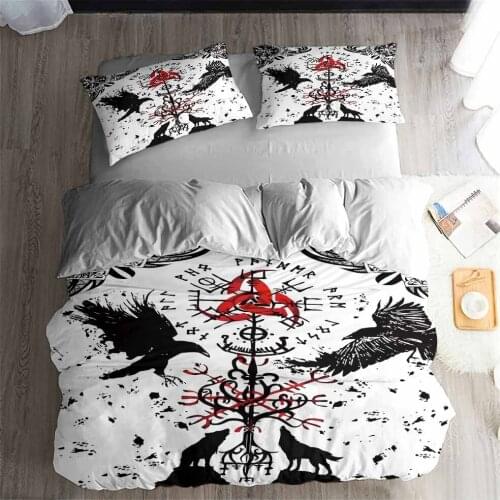 HELENGILI 3D Bedding Set Viking myth Print Duvet cover set bedclothes with pillowcase bed set home Textiles