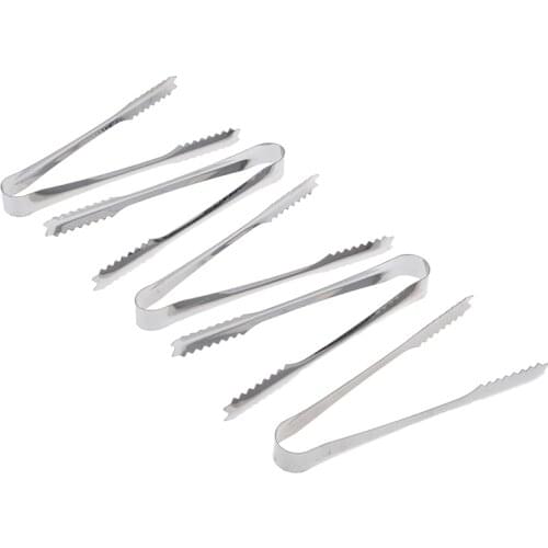 5pcs Ice Sugar Stainless Buffets Tongs Wedding Party Candy Buffet Bar Home Kitchen Tools Portable Outdoor BBQ Ice Cream Tools