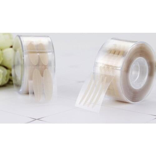 600PCS Makeup Invisible Waterproof Eyelid Sticker Lace Eye Lift Strips Double Eyelid Tape Adhesive Stickers Beige Color Tools