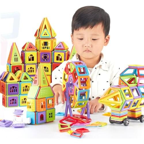 77-402pcs DIY Magnetic Building Blocks Designer Construction Toys Set Model Magnet Educational Hobbies Toys For Children Gifts