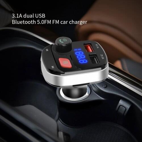 Bluetooth Stereo Charger 5.0 Bluetooth Wireless FM Transmitter Car MP3 Player Effect Sound Disk U Car Music EQ Car Lossless E0Q4