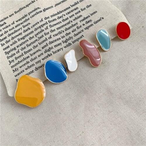GorGor Stud Earrings Women Alloy Originality Statement Minimalist Irregular Colorful Vintage Fashion Party Jewelry EZ-763