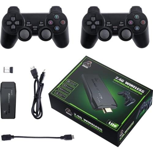 10000 Games 4K Game Stick TV Video Game Console 2.4G Wireless Controller for PS1/SNES 9 Emulator Retro Console