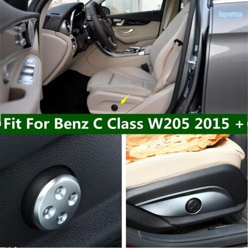 Lapetus Interior Molding Fit For Mercedes-Benz C Class W205 2015 - 2021 Seat Adjustment Switch Knob Button Control Cover Trim