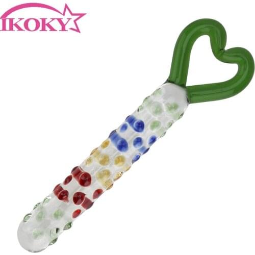 Artificial Penis Vaginal Anal Stimulation Crystal Glass Dildo Spiral Long Anal Beads Butt Plug Sex Products Sex Toys for Women