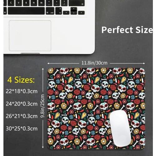 Mexican Candy Skulls Mouse Pad 118 Skull Mexican Day Of The Dead Sugar Skull Mexico Dia De Los
