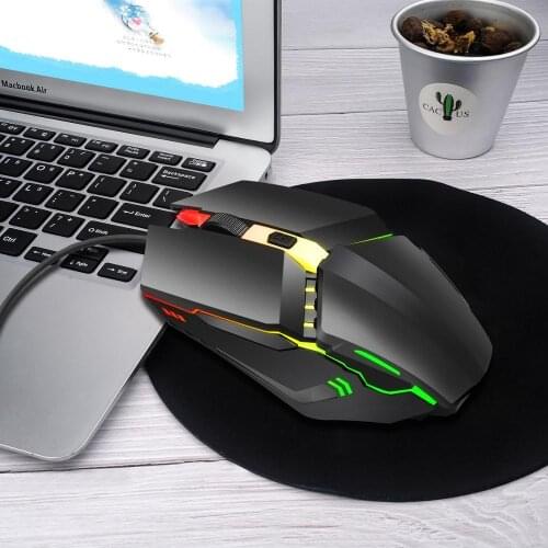 Colorful luminous wired gaming mouse conforms to 4D ergonomic design, suitable for gaming office desktop notebook