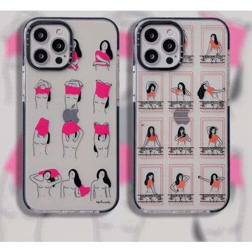 Cute Funny Pattern Painting Soft Silicone Phone Case For iPhone 12 Pro Max 12Mini 11 Pro XS Max X XR 7 8 Plus SE 2020 Back Cover