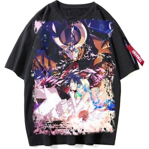 Anime Gurren Lagann T shirt 2021 New Arrival Japanese Anime Leisure BLACK T Shirt