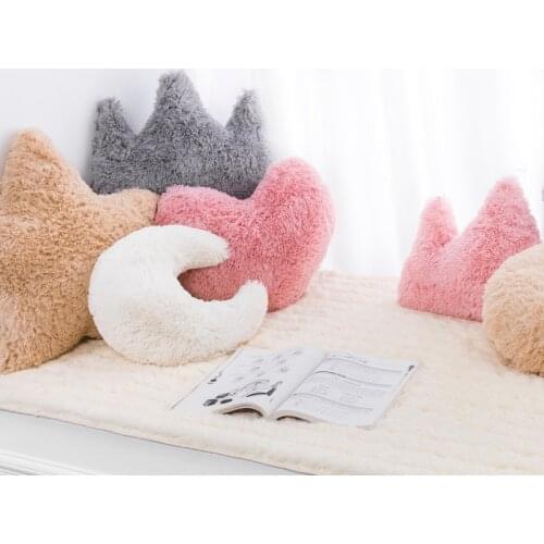 Star Heart Shape Cushion Silk Cotton Core Cotton Polyester Tatami Cushion Pillow Home Decoration Car Soft Sofa Cushion INS